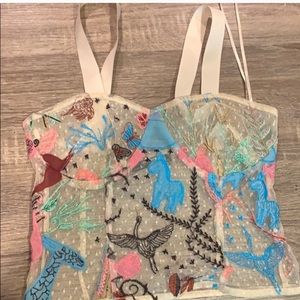 Zara Embroidered Bustier